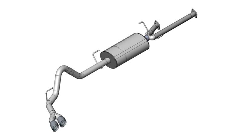 Toyota Tundra Performance Exhaust - CORSA Performance - Cat Back Single Side Exit with Twin Polished Tips - Polished - `11-`21